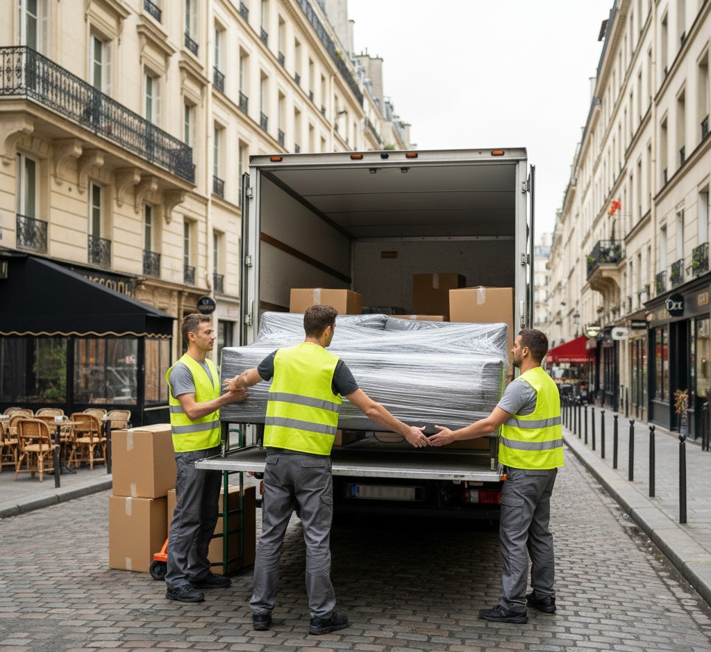 Chargement à Paris pour un déménagement vers Vevey